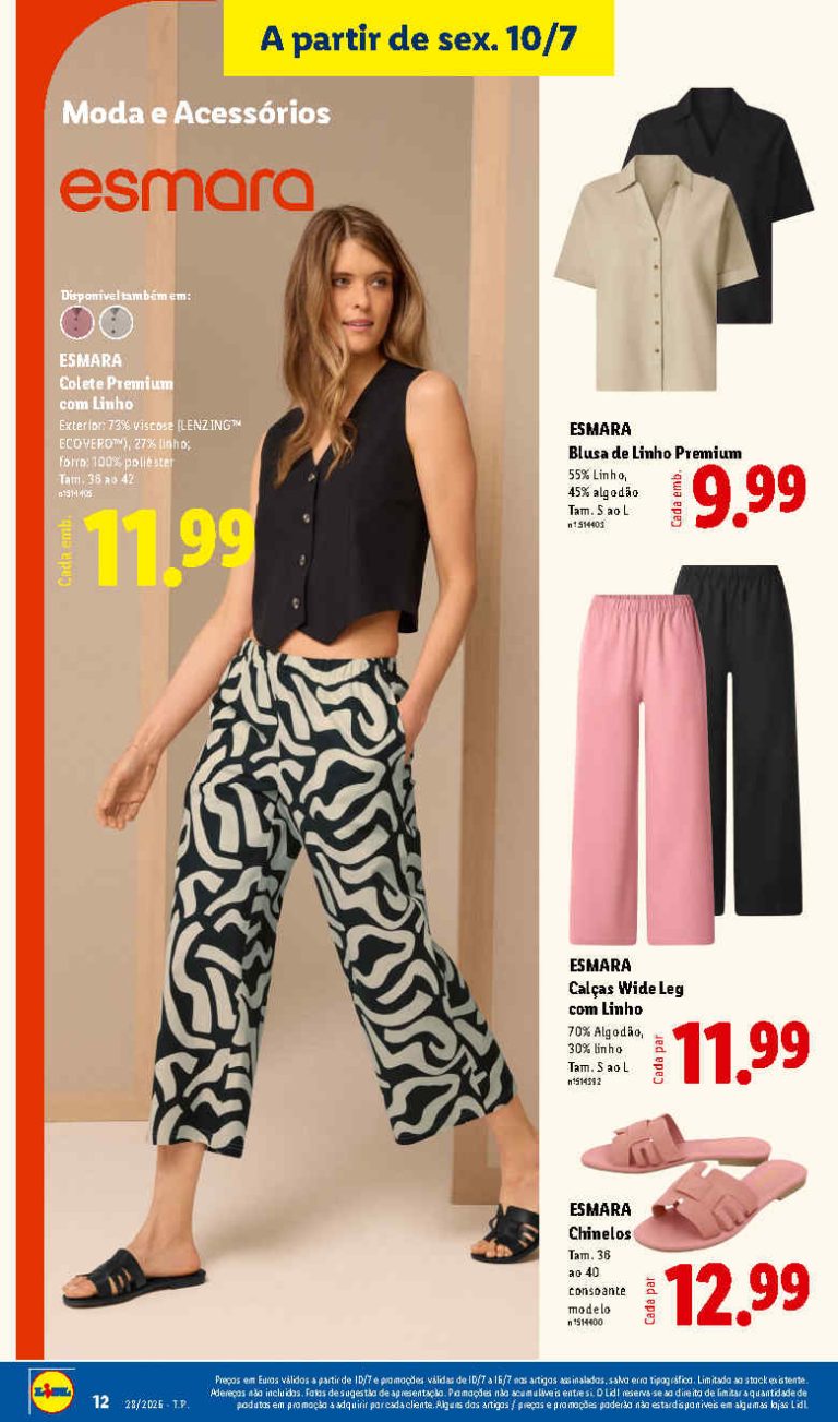 Folheto Lidl Esmara – Antevisão Promoções 10 a 16 de julho