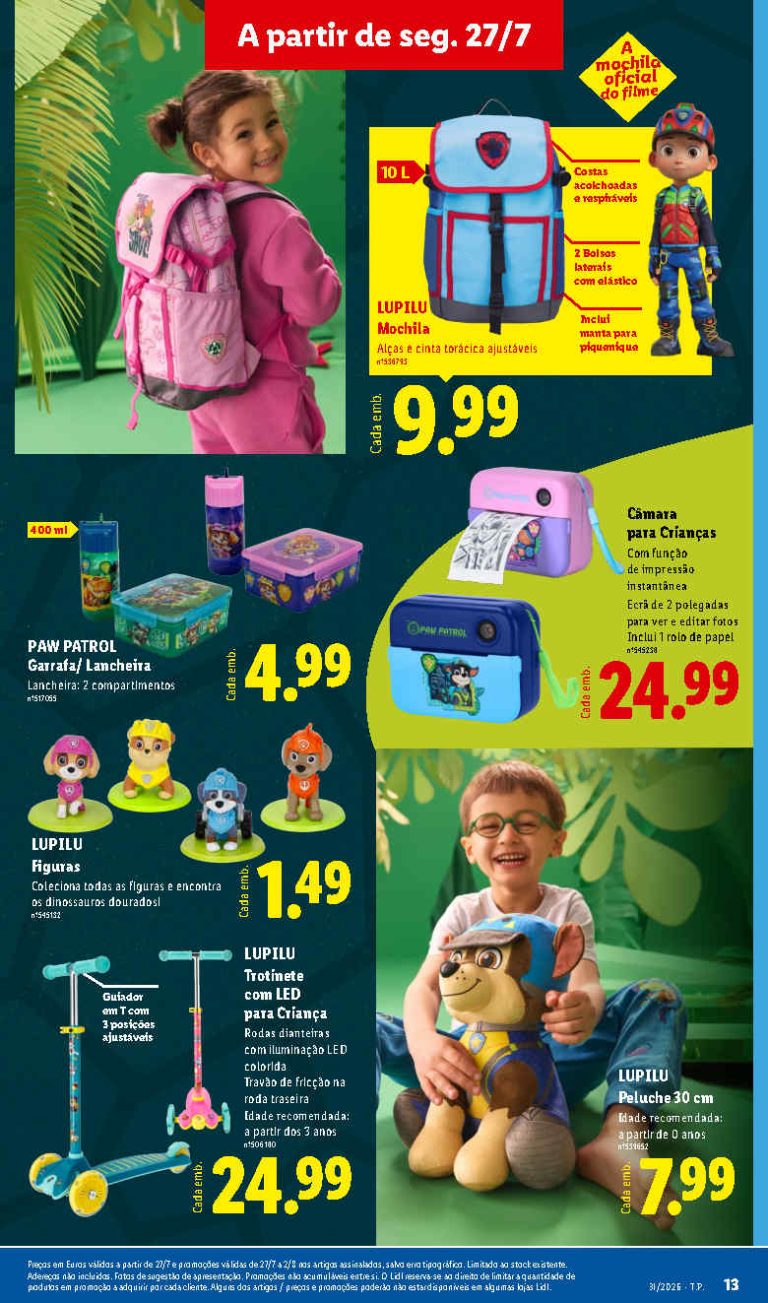 Folheto Lidl Especial Patrulha Pata – Antevisão Promoções 27 julho a 2 agosto