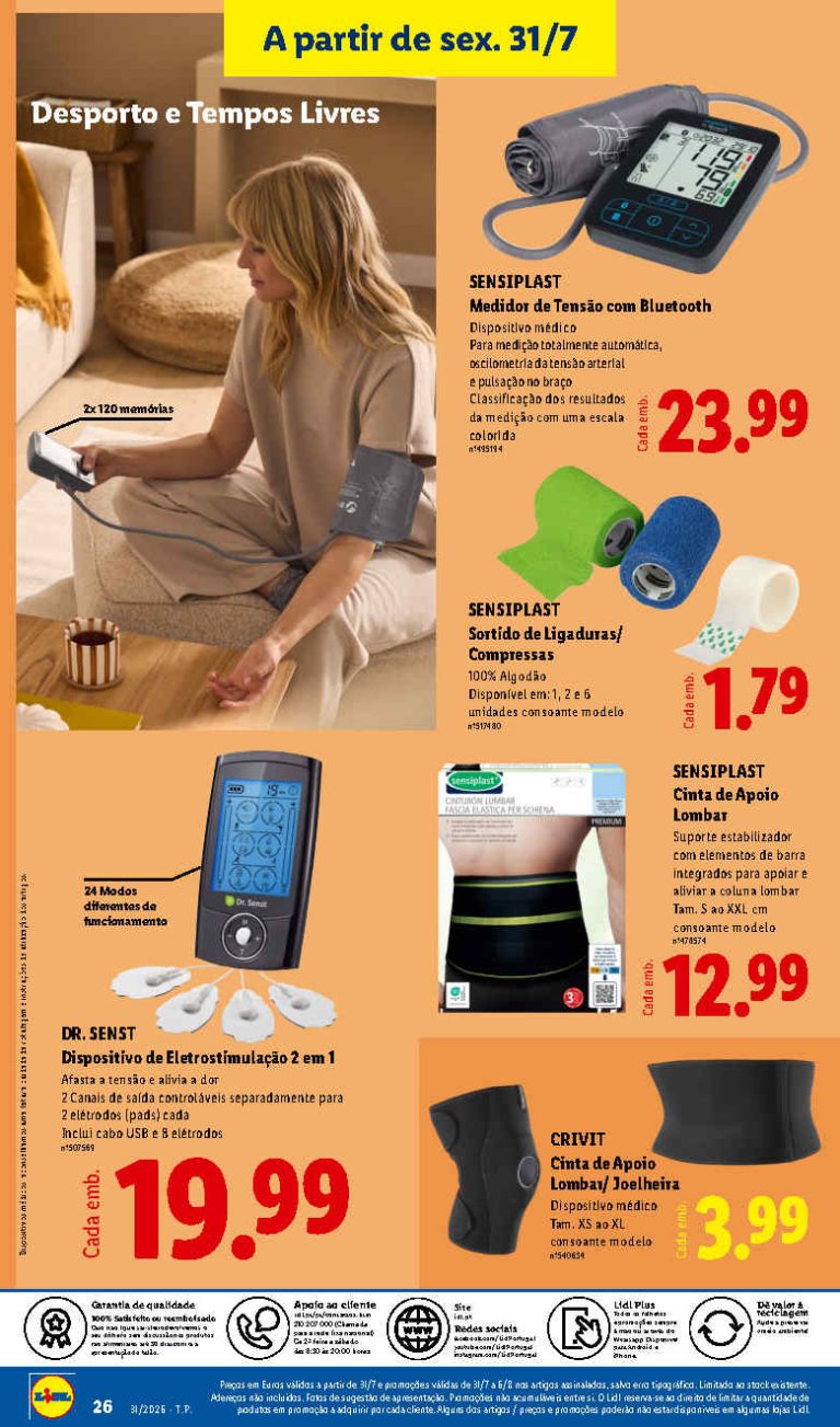 Folheto Lidl – Antevisão bazar Bem Estar Promoções 31 julho a 6 agosto