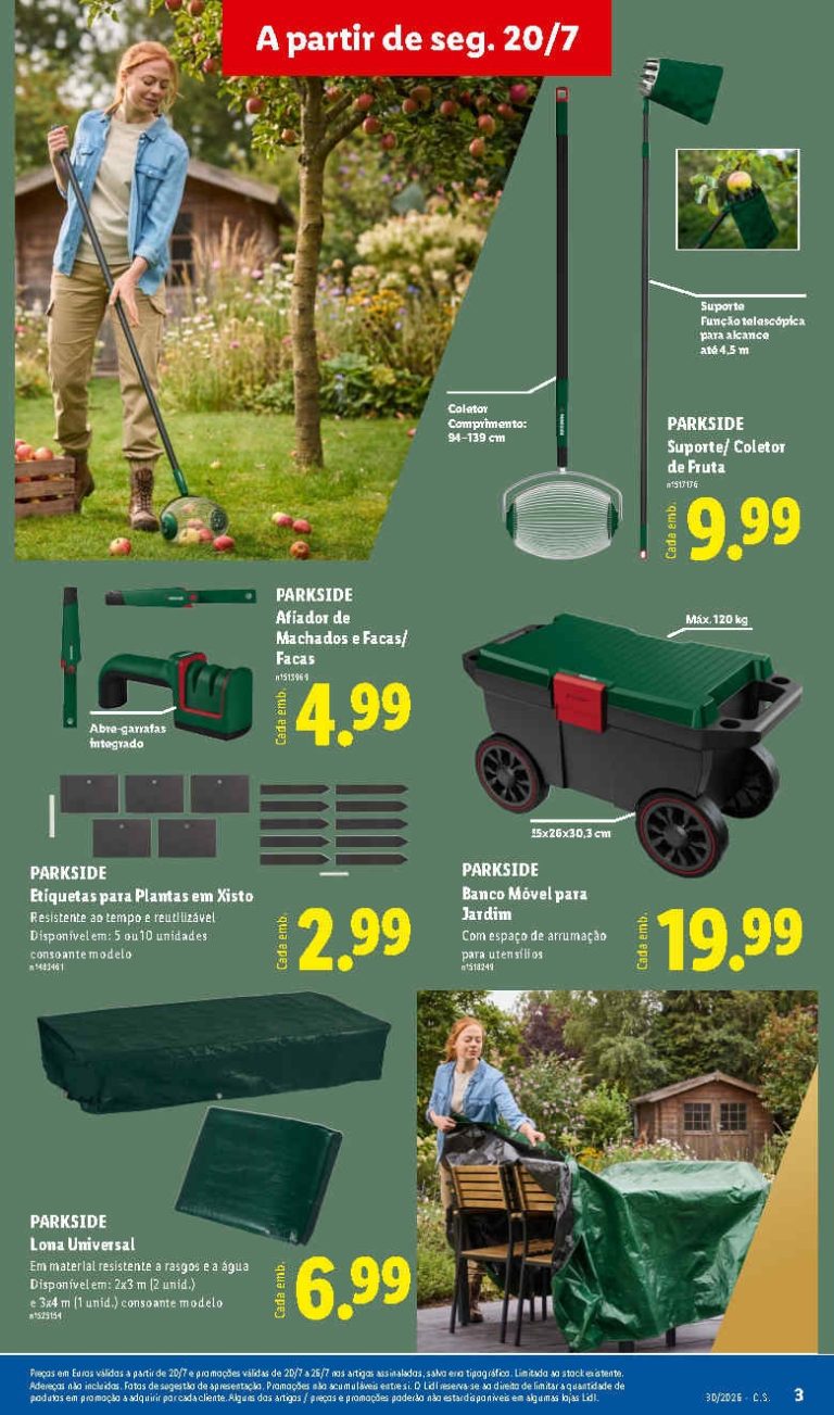 Folheto Lidl Jardim – Antevisão bazar Promoções 20 a 30 de julho