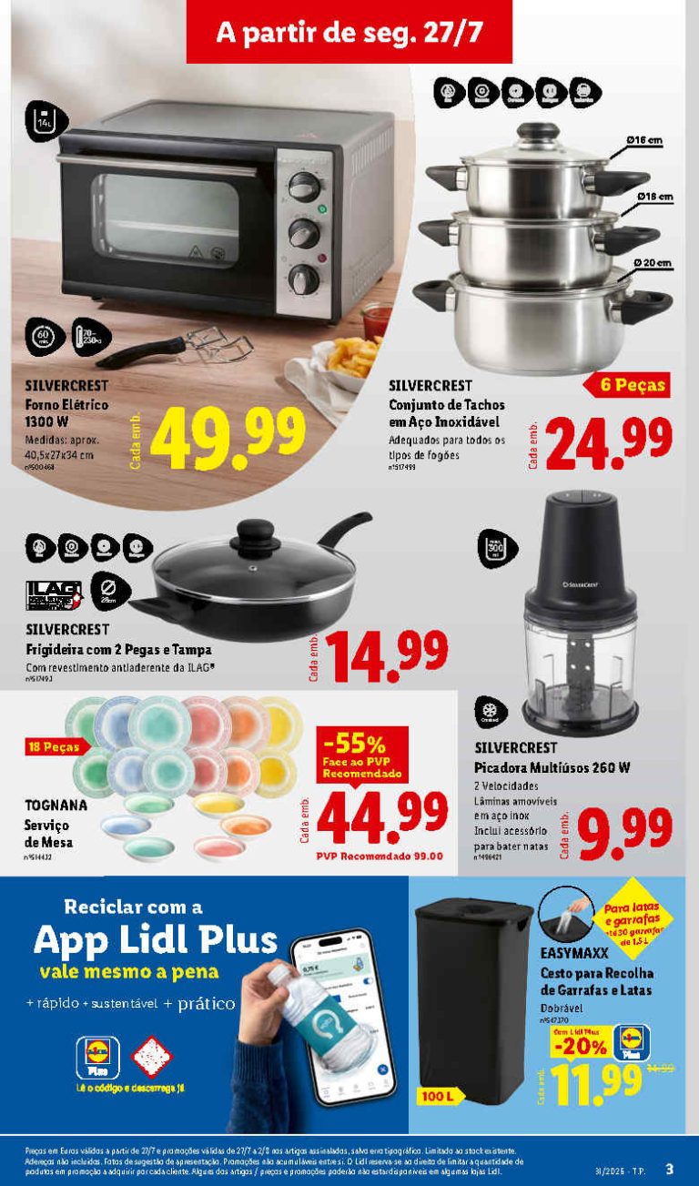 Folheto Lidl bazar – Antevisão Especial Cozinha Promoções 27 julho a 2 agosto