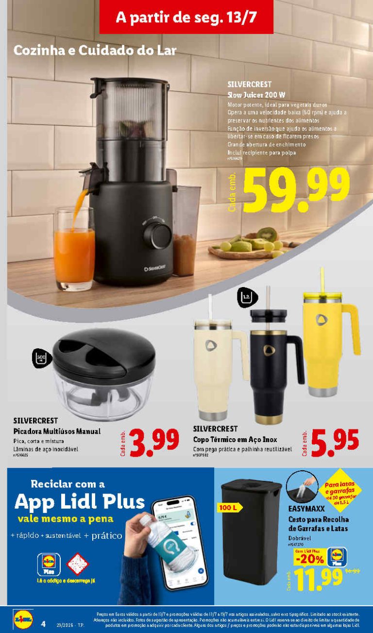 Folheto Lidl Cozinha bazar – Antevisão Promoções 13 a 19 de julho