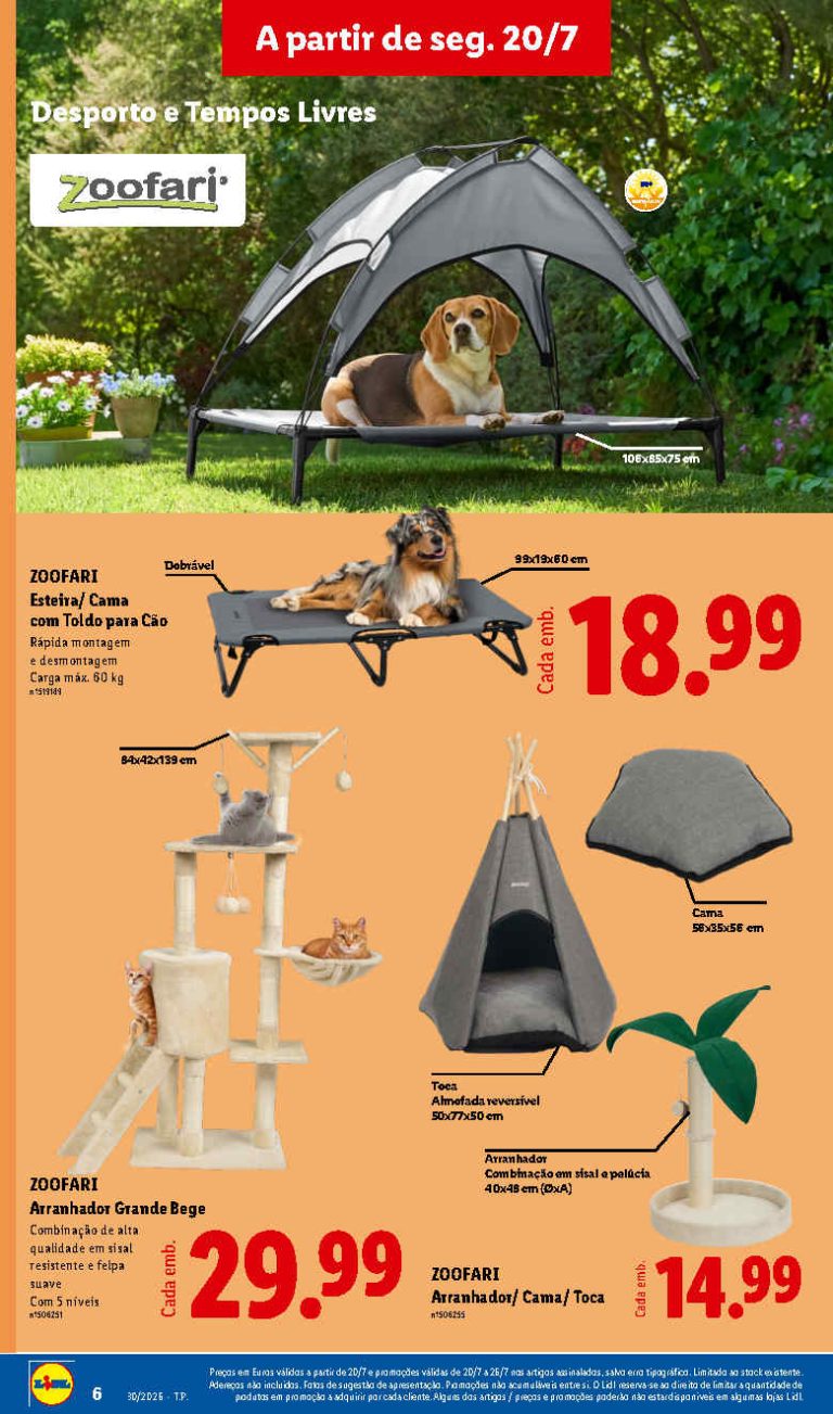 Folheto Lidl bazar pets – Antevisão Promoções 20 a 26 de julho