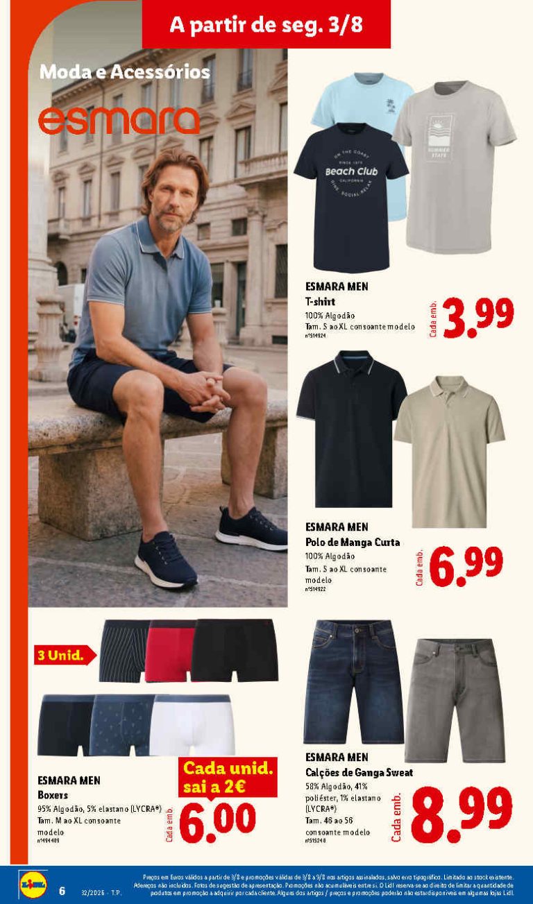 Folheto Lidl Esmara – Antevisão Promoções 3 a 13 de agosto