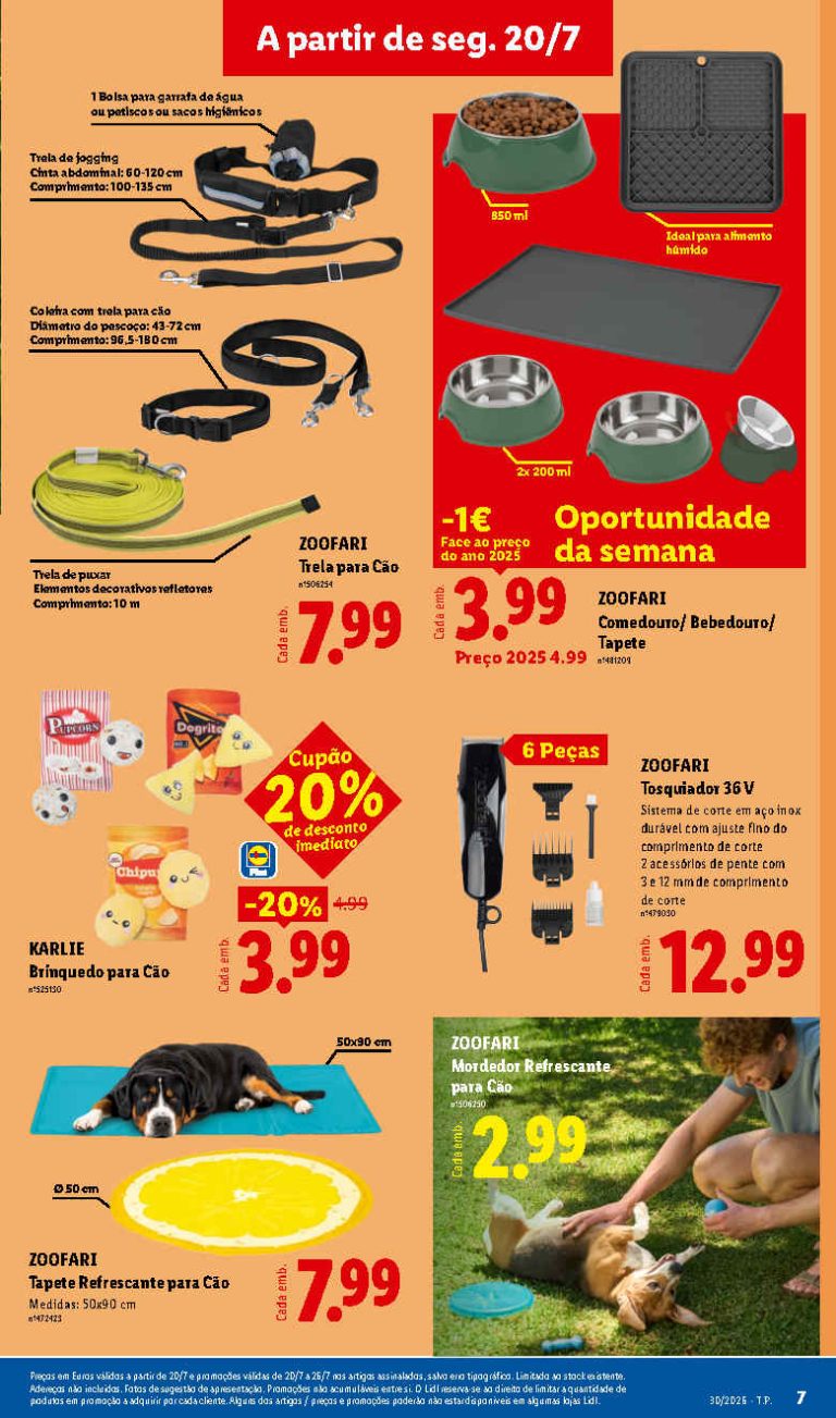 Folheto Lidl bazar especial pets – Antevisão Promoções 20 a 26 de julho