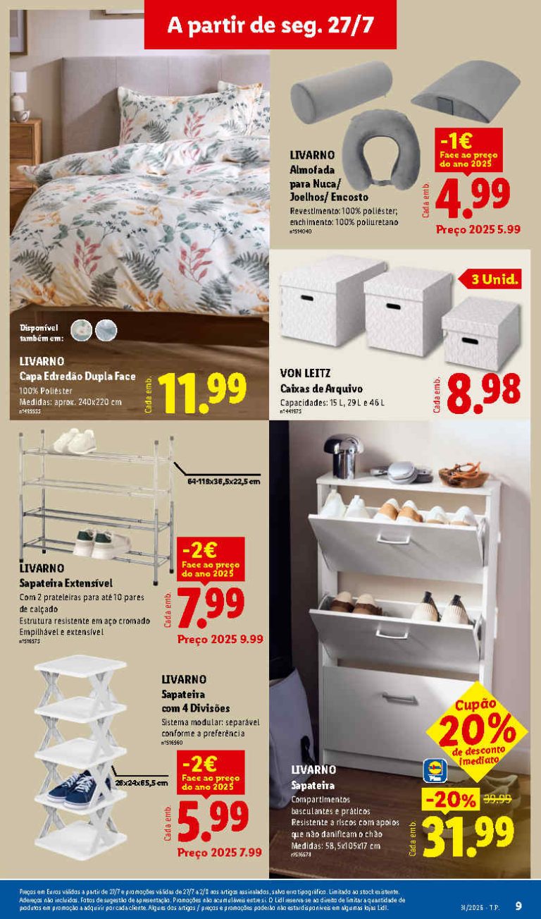 Folheto Lidl casa – Antevisão bazar Promoções 27 julho a 6 agosto