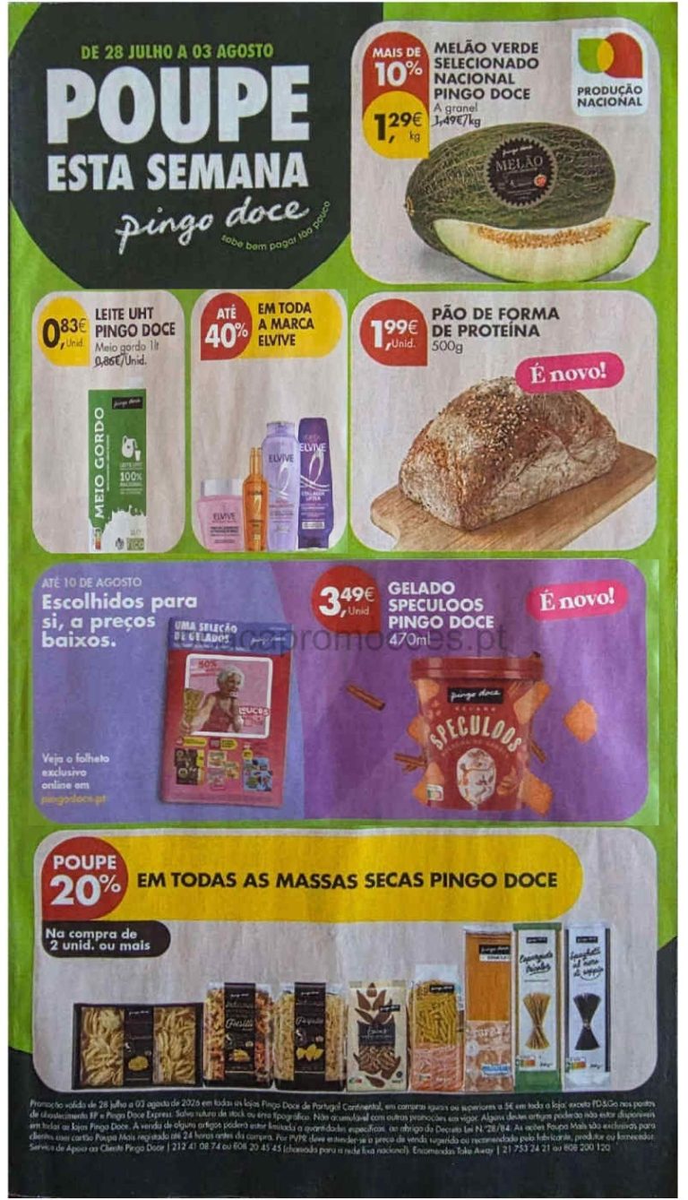 Folheto Pingo Doce – Antevisão Promoções 28 julho a 3 agosto