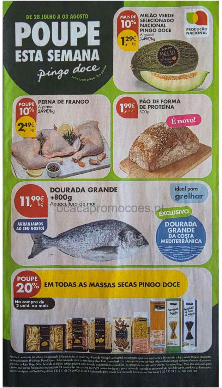 Folheto Pingo Doce – Antevisão Promoções 28 julho a 3 agosto