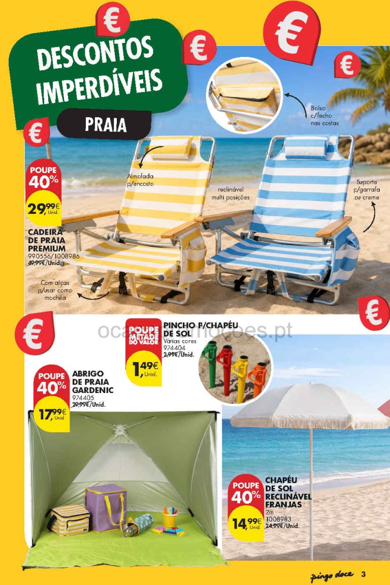 Folheto Pingo Doce Praia – Antevisão bazar Promoções até 3 de agosto