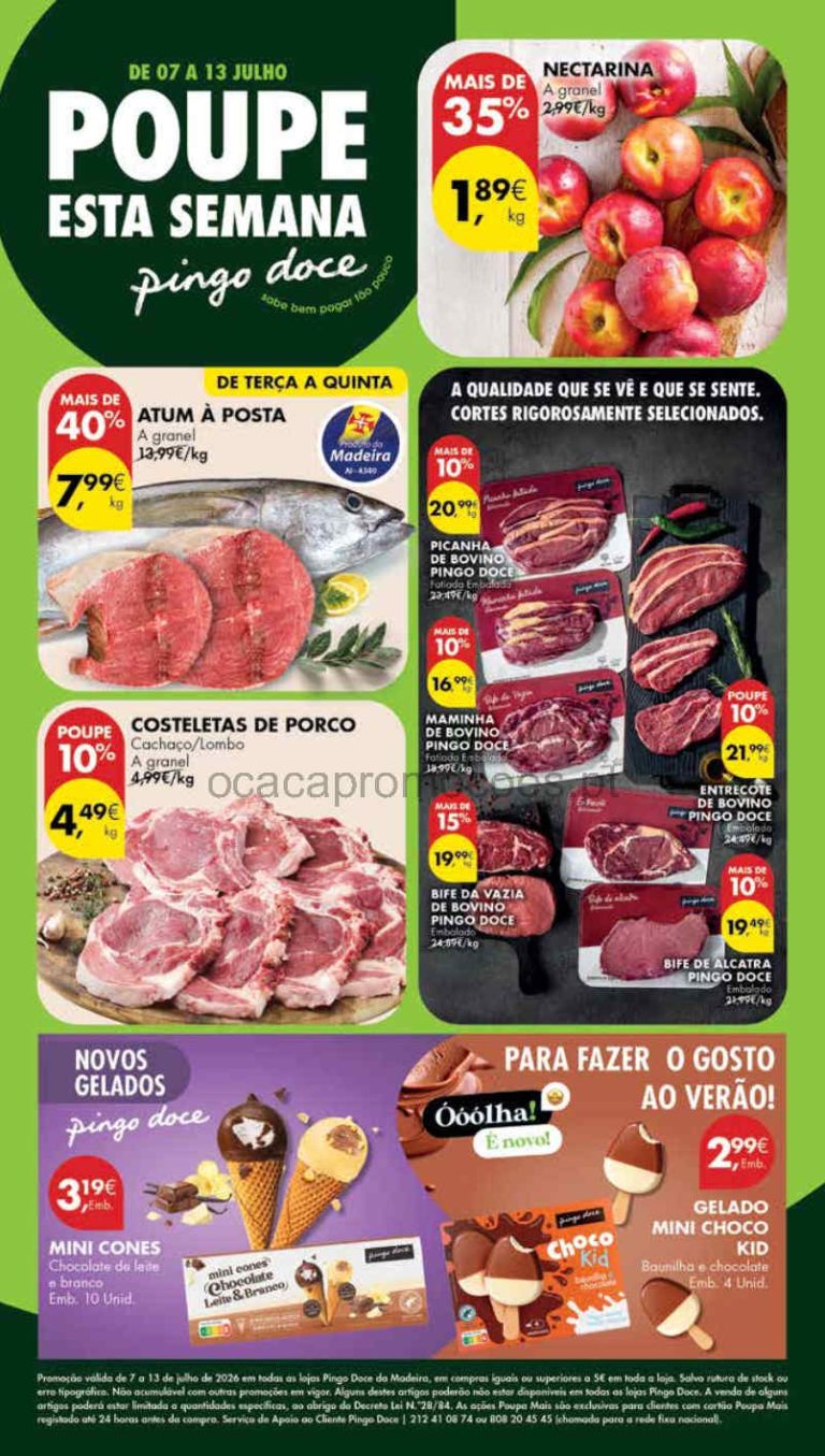 Folheto Pingo Doce Madeira – Antevisão Promoções 7 a 13 de julho