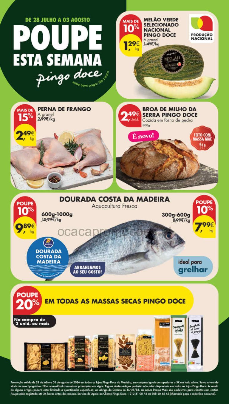 Folheto Pingo Doce Madeira – Antevisão Promoções 28 julho a 3 agosto