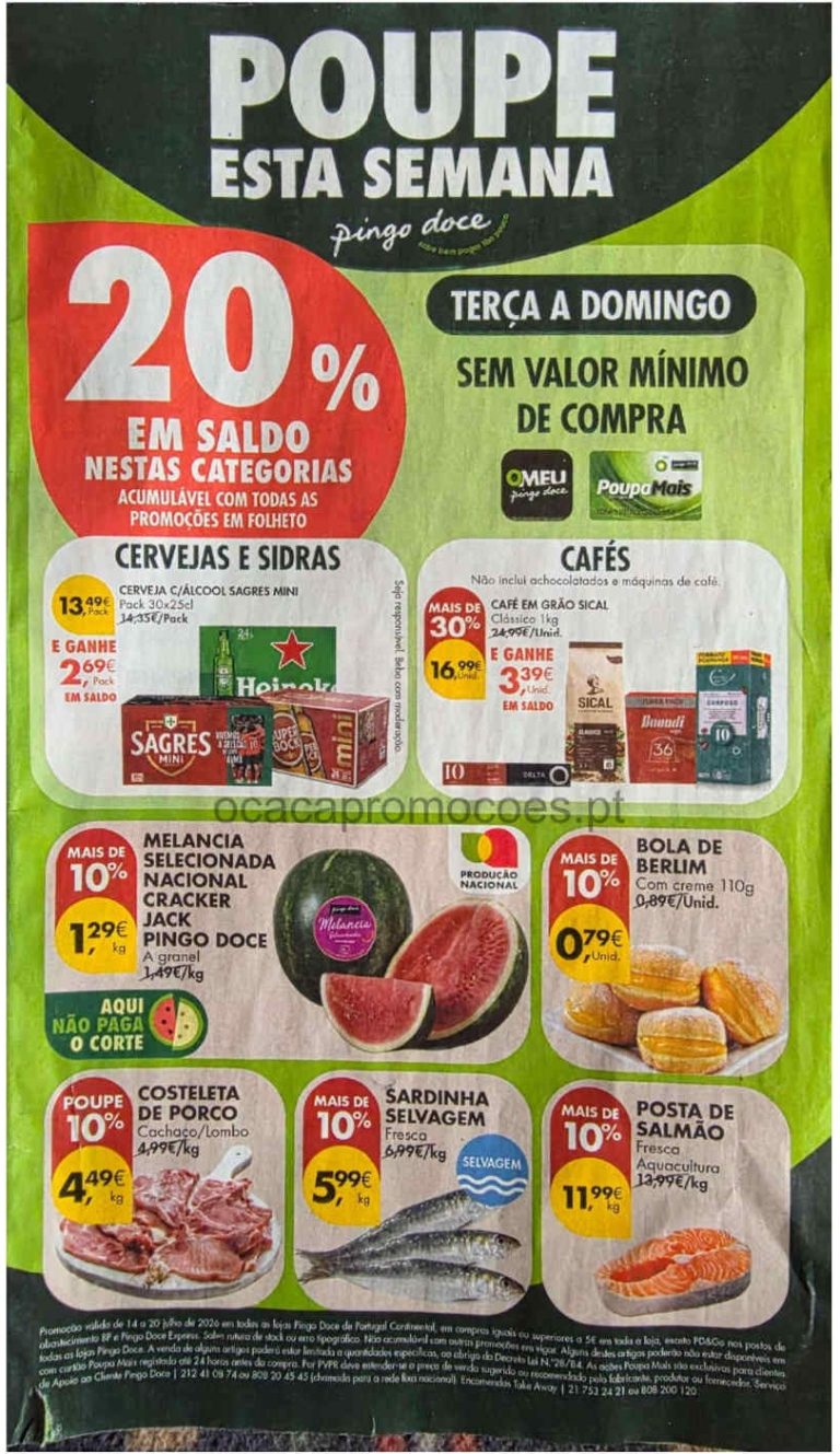 Folheto Pingo Doce – Antevisão Promoções 14 a 20 de julho