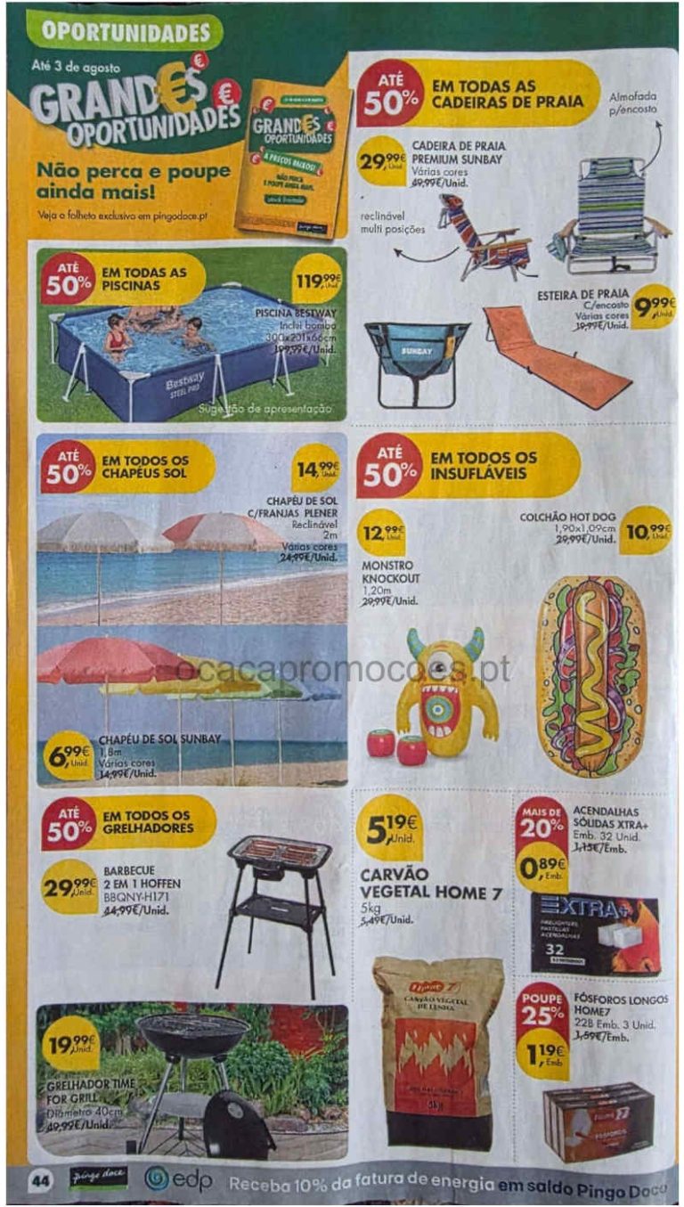 Folheto Pingo Doce Verão bazar – Antevisão Promoções 21 julho a 3 agosto