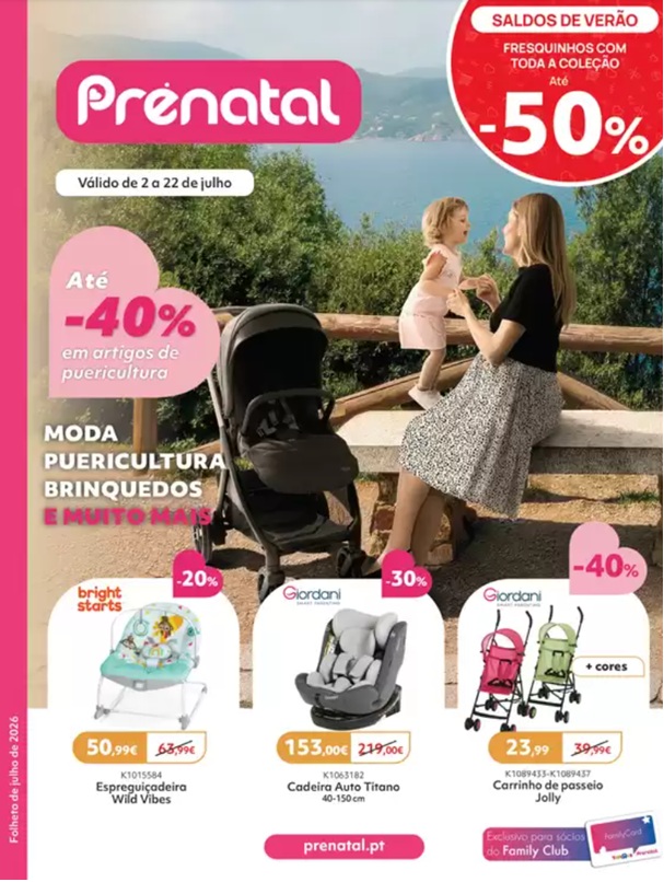 Folheto Prénatal – Antevisão Promoções 3 a 22 de julho