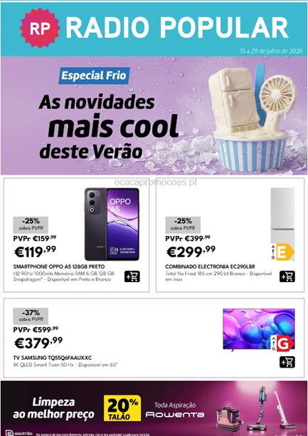 Folheto Rádio Popular – Antevisão Promoções 15 a 29 de julho
