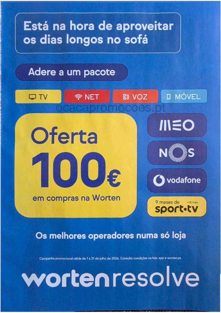 Folheto Worten Mobile – Antevisão Promoções 7 a 31 de julho