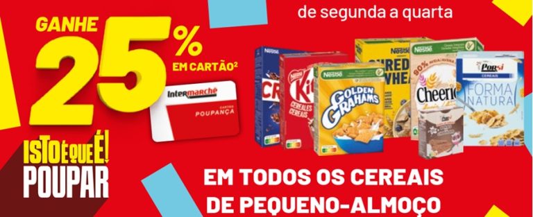 Promoções Intermarché – Acumulação 25% desconto em cartão 13 a 15 de julho