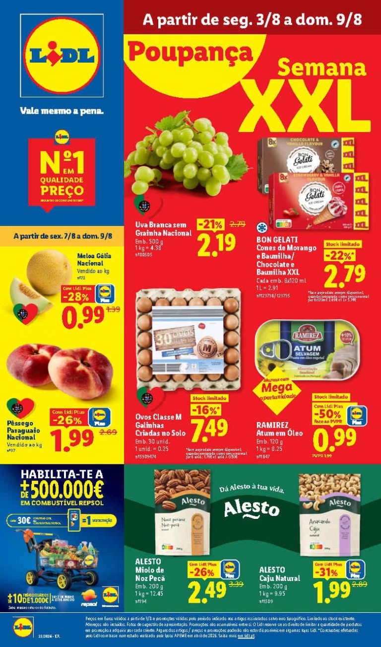 Folheto Lidl – Antevisão Promoções 3 a 9 de agosto