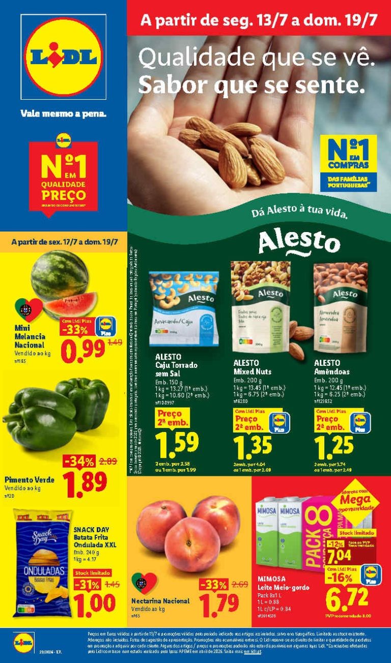 Folheto Lidl – Antevisão Promoções de 13 a 19 julho