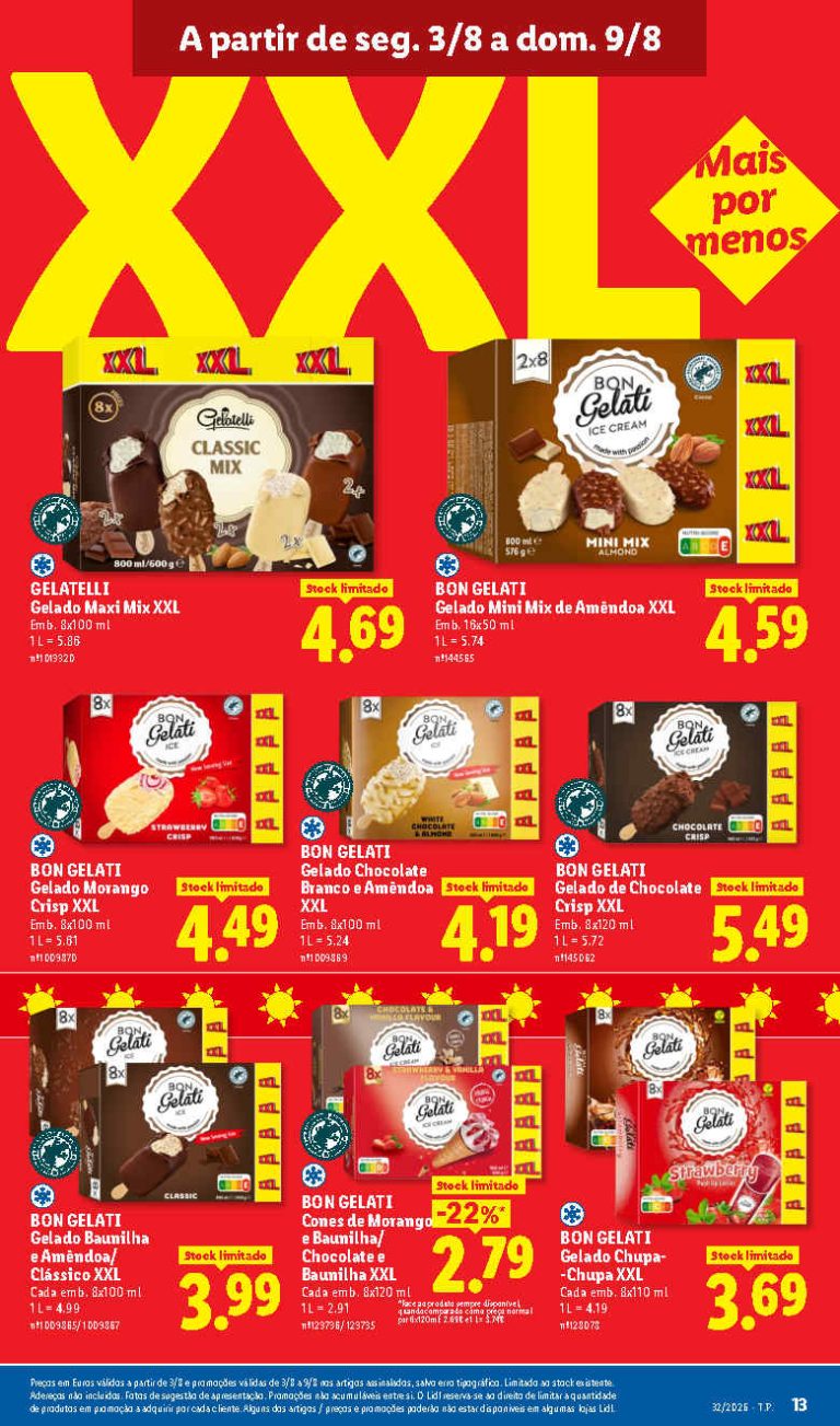 Folheto Lidl XXL – Antevisão Promoções 3 a 9 de agosto