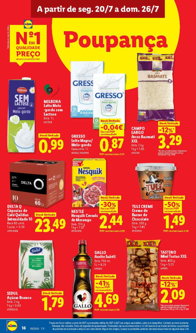 Folheto Lidl mercearia – Antevisão Promoções 20 a 26 de julho