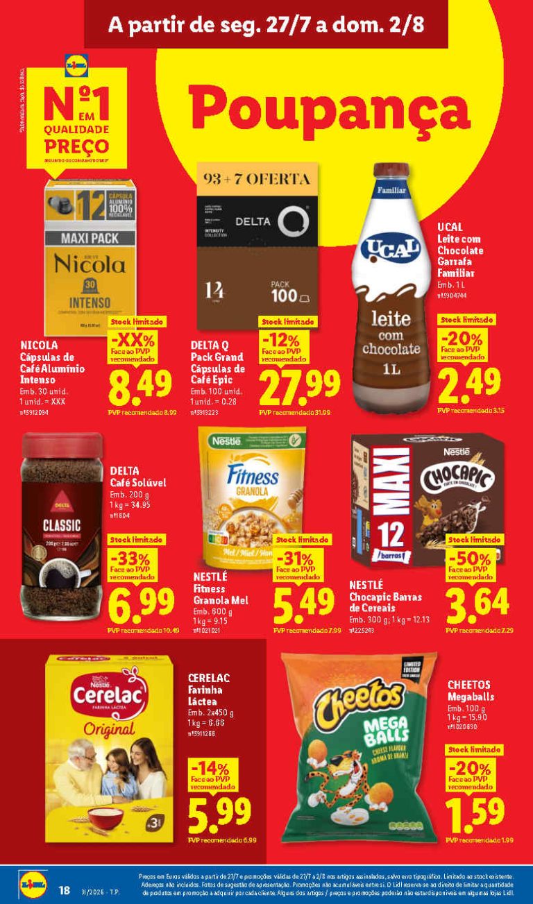 Folheto Lidl mercearia – Antevisão Promoções 27 julho a 2 agosto