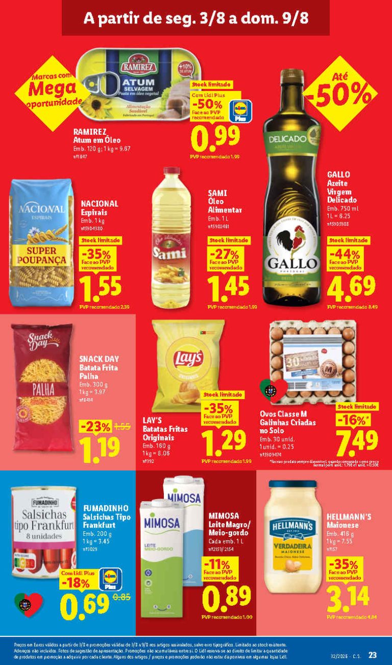 Folheto Lidl Mercearia – Antevisão Promoções 3 a 9 de agosto