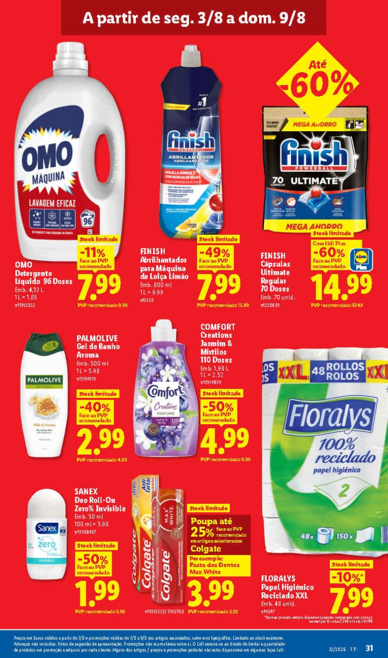Folheto Lidl Limpeza e Beleza – Antevisão Promoções 3 a 9 de agosto