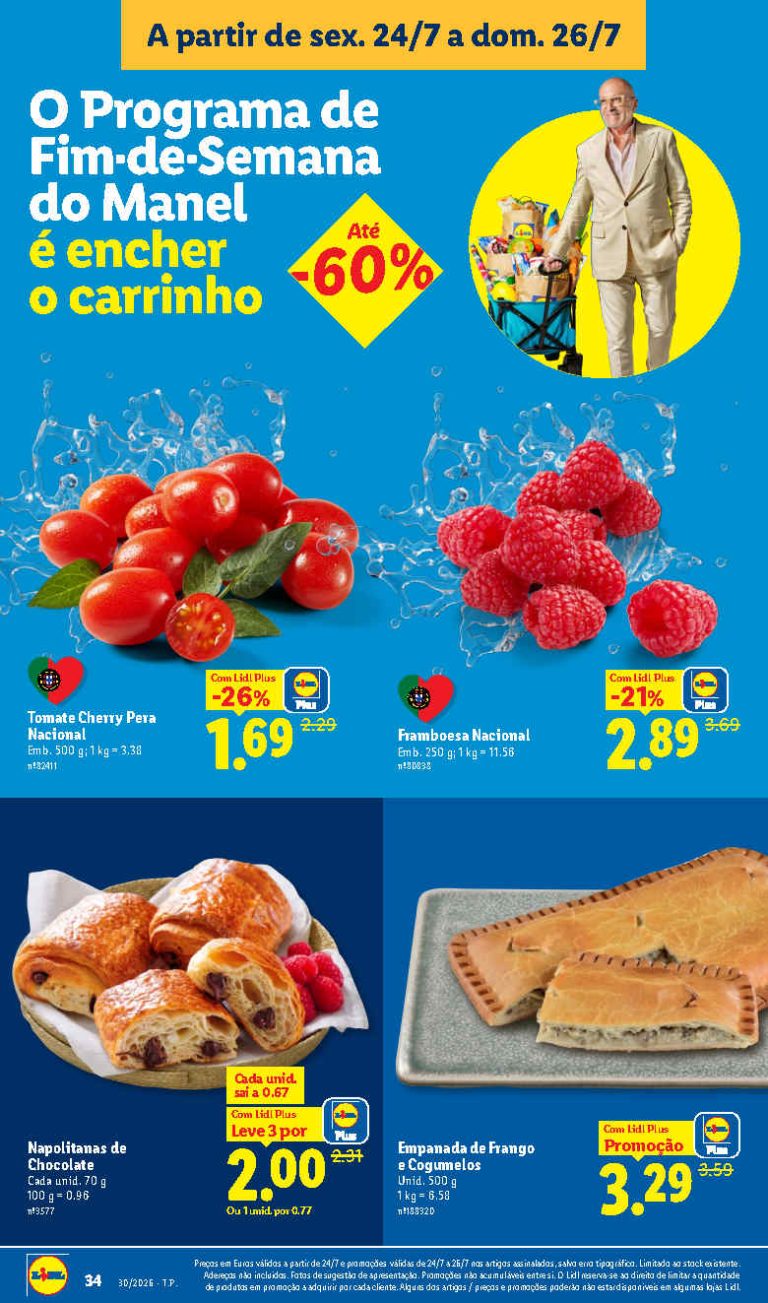 Folheto Lidl frescos – Antevisão Promoções 24 a 26 de julho