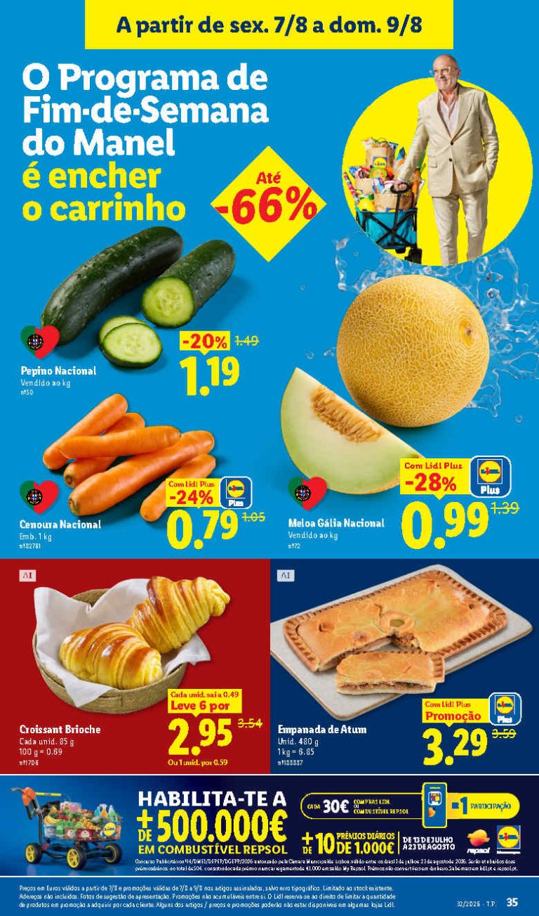 Folheto Lidl Frescos – Antevisão Promoções 7 a 9 de agosto