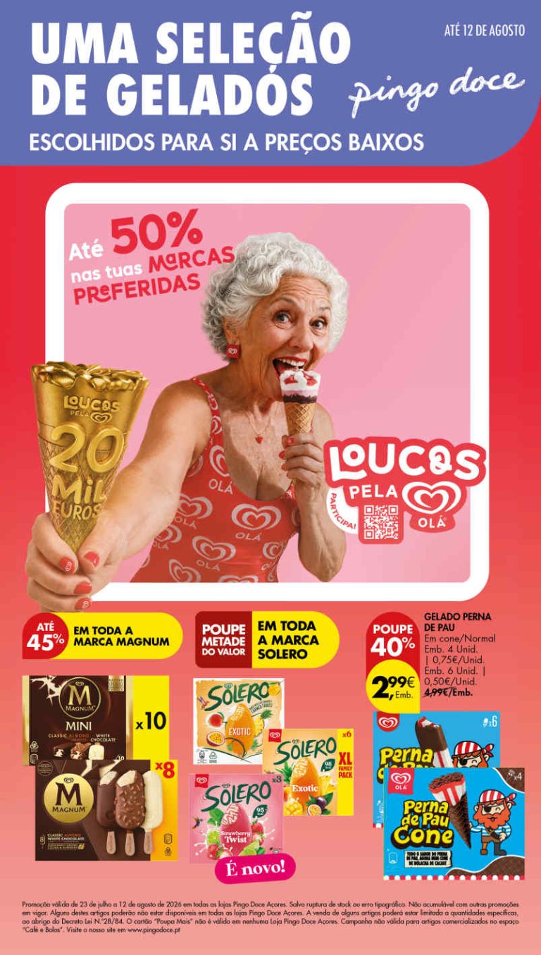 Folheto Pingo Doce Açores Gelados – Antevisão Promoções 22 julho a 12 agosto