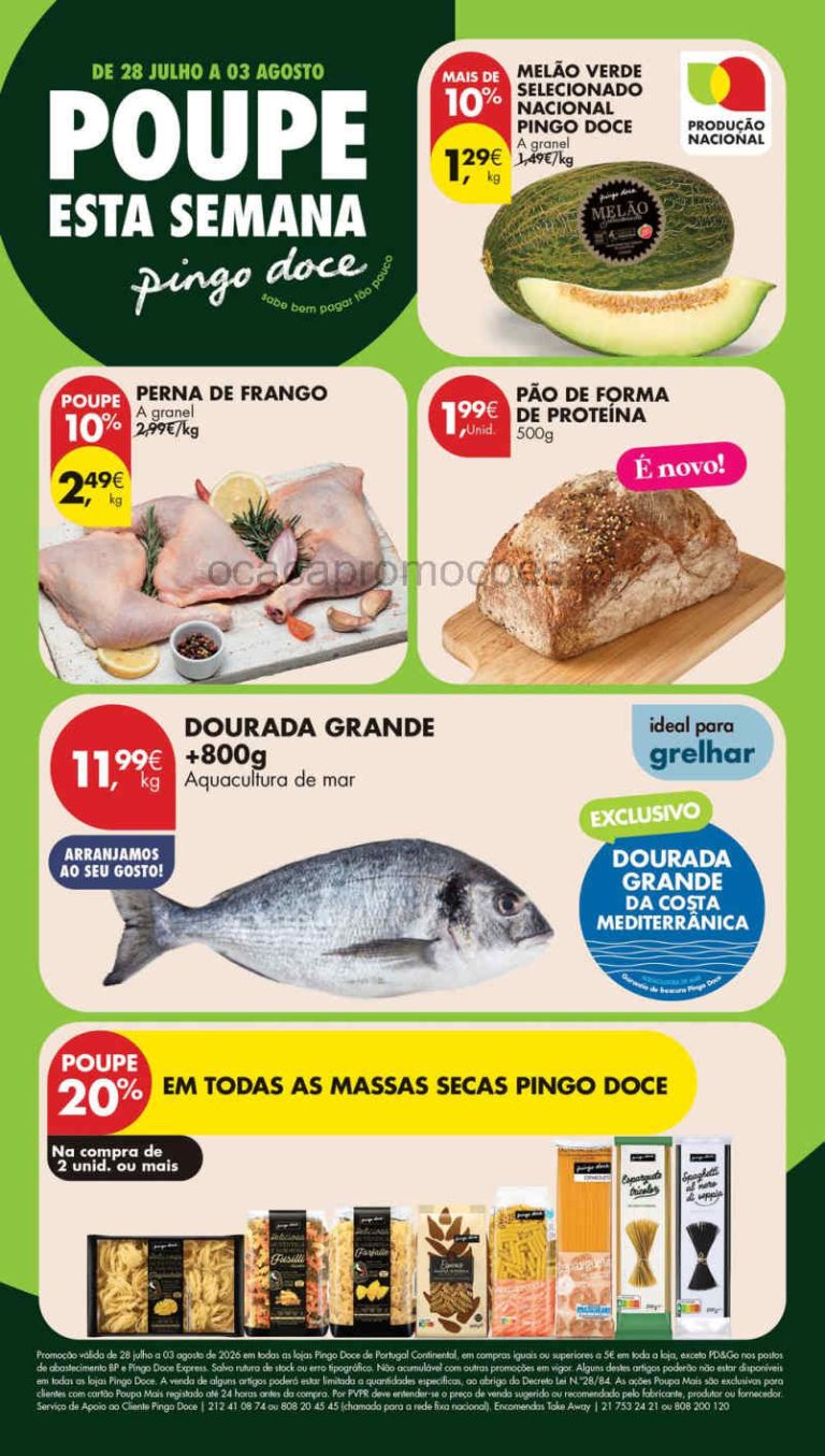 Folheto Pingo Doce – Antevisão lojas médias Promoções 28 julho a 3 agosto