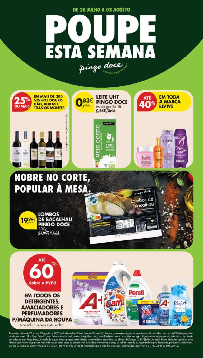 Folheto Pingo Doce – Antevisão lojas pequenas Promoções 28 julho a 3 agosto