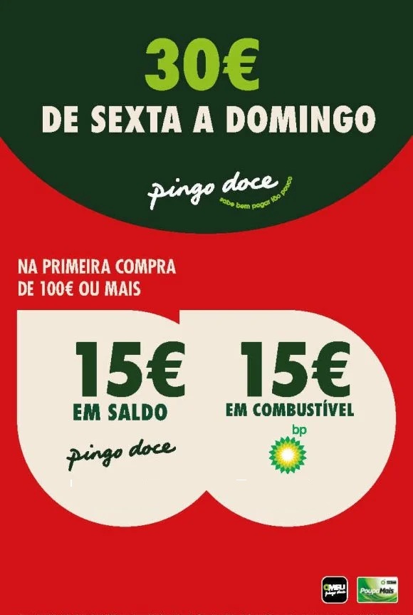 Antevisão Pingo Doce – Desconto de 15€ supermercado e 15€ combustíveis 24 a 26 julho