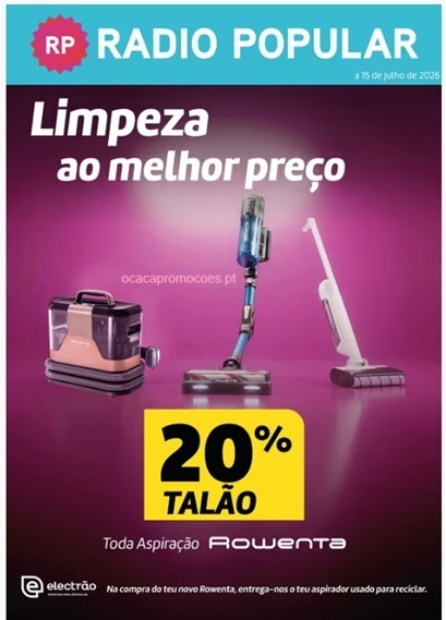 Folheto Rádio Popular limpeza – Antevisão Promoções 3 a 15 de julho