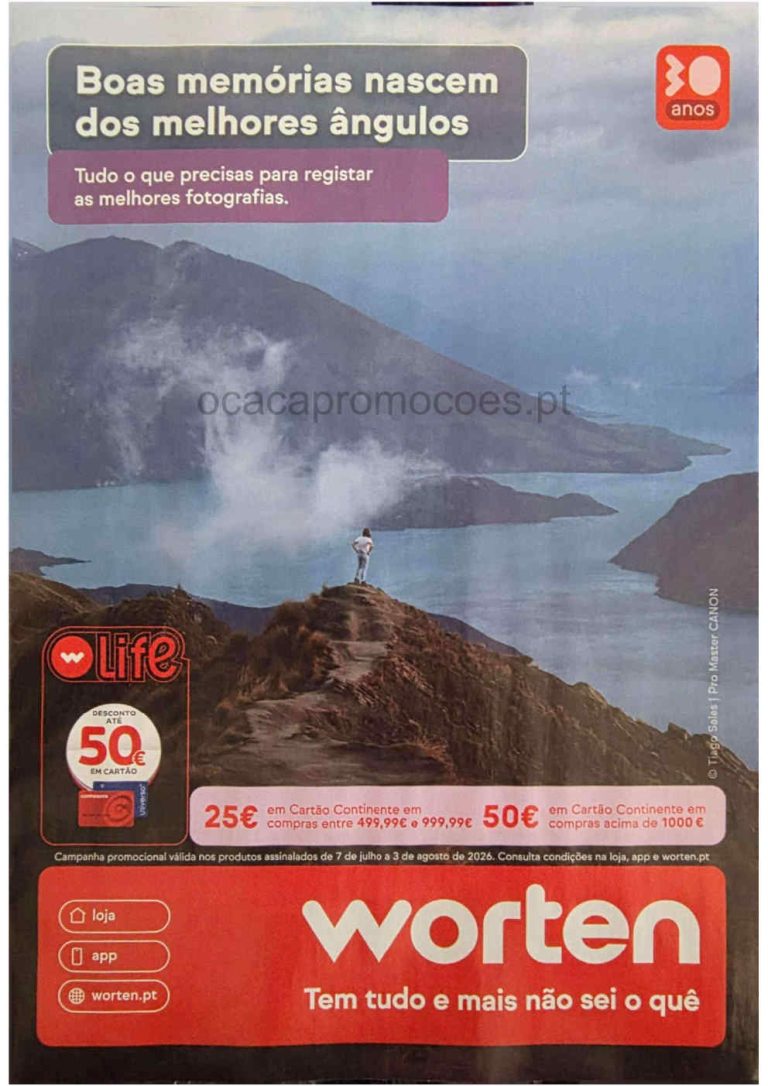 Folheto Worten – Antevisão Promoções 9 julho a 3 agosto