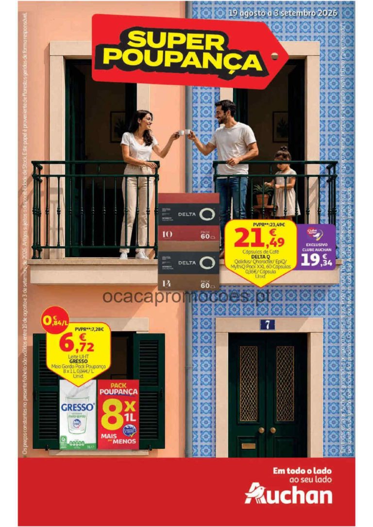 Folheto Auchan – Antevisão Promoções 21 agosto a 3 setembro