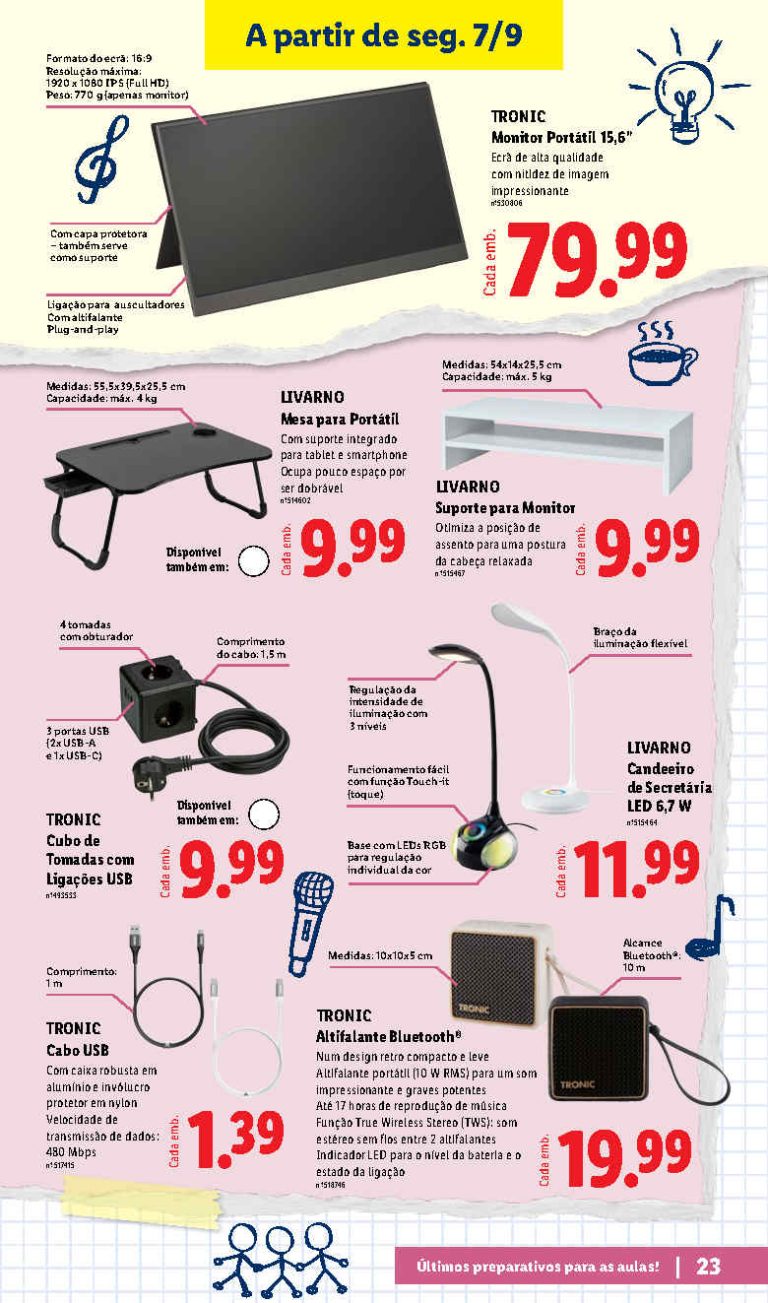 Folheto Lidl Escritório – Antevisão Promoções a partir 7 de setembro