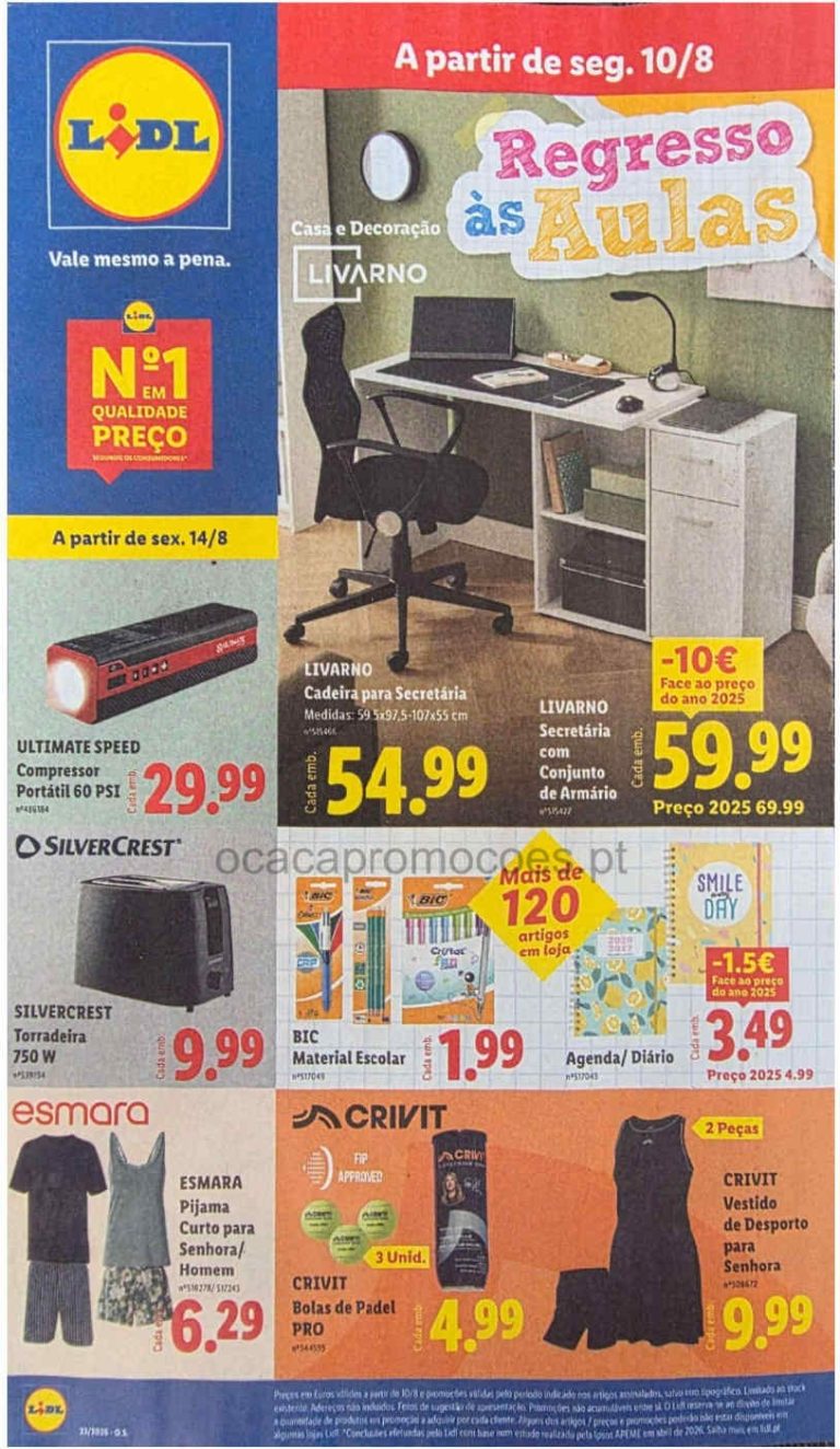 Folheto Lidl bazar – Antevisão Promoções a partir 10 de agosto