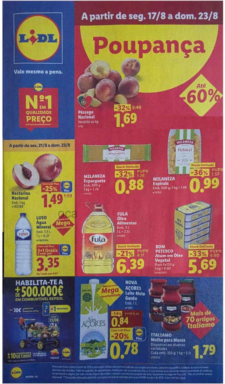 Folheto Lidl – Antevisão Promoções a partir 17 agosto