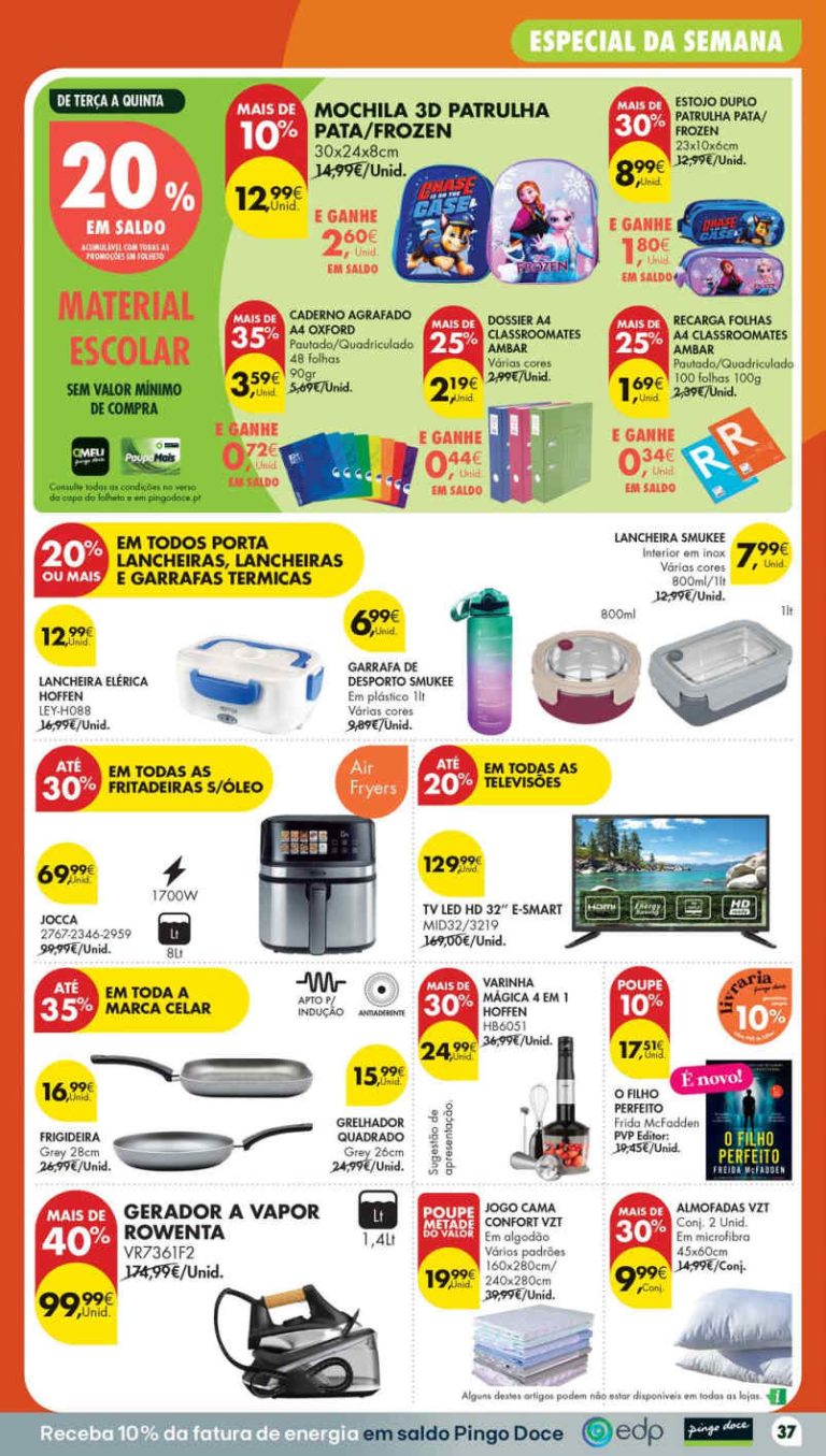 Folheto Pingo Doce Bazar Lojas Médias – Antevisão Promoções 1 a 7 de setembro