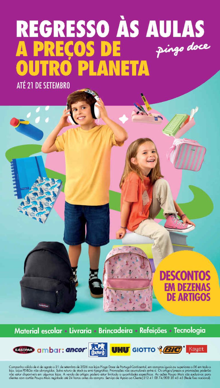 Folheto Pingo Doce Regresso às Aulas – Antevisão Promoções 4 agosto a 21 setembro