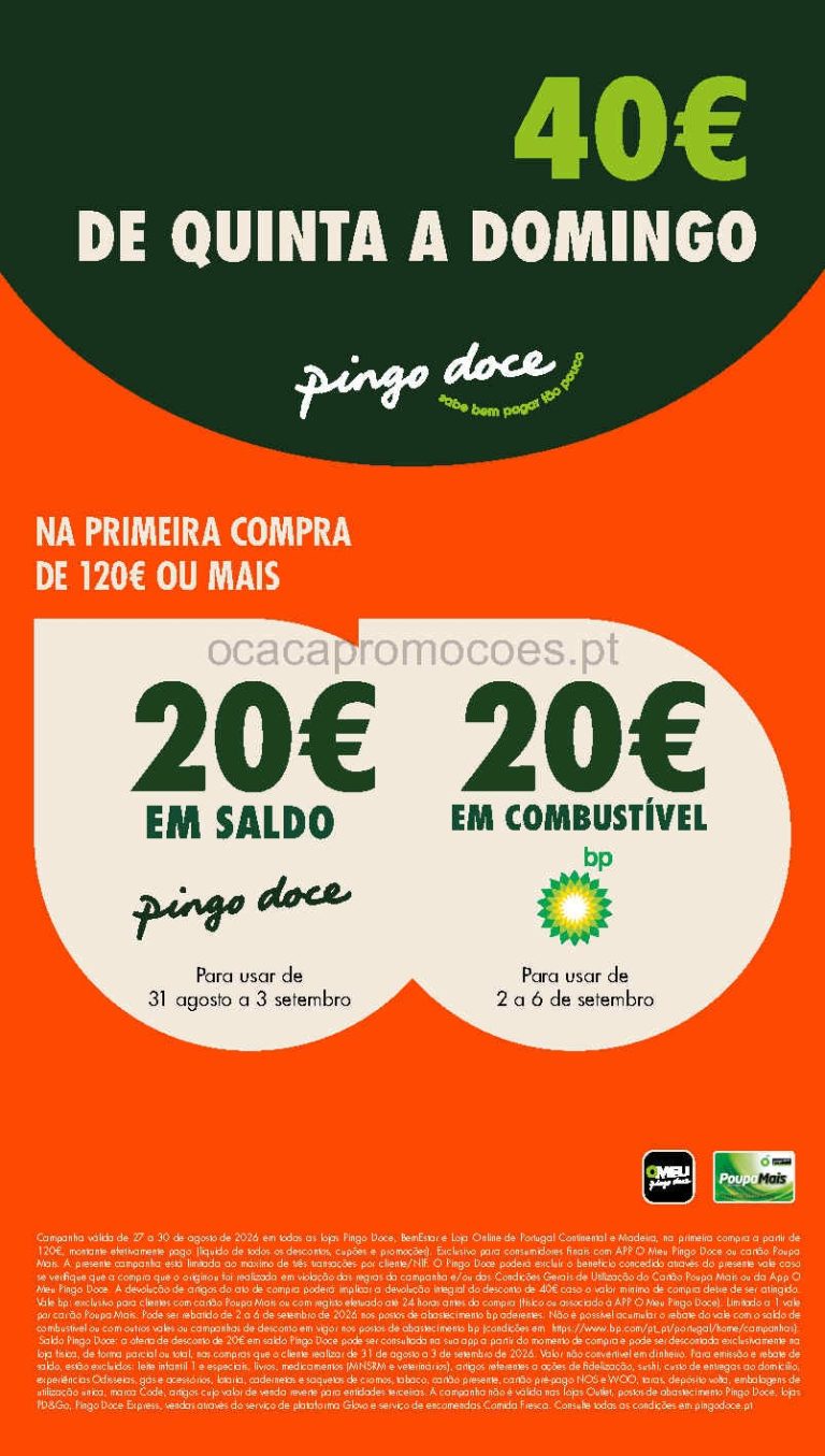 Folheto Pingo Doce Fim de Semana – Antevisão Promoções 28 a 31 de agosto