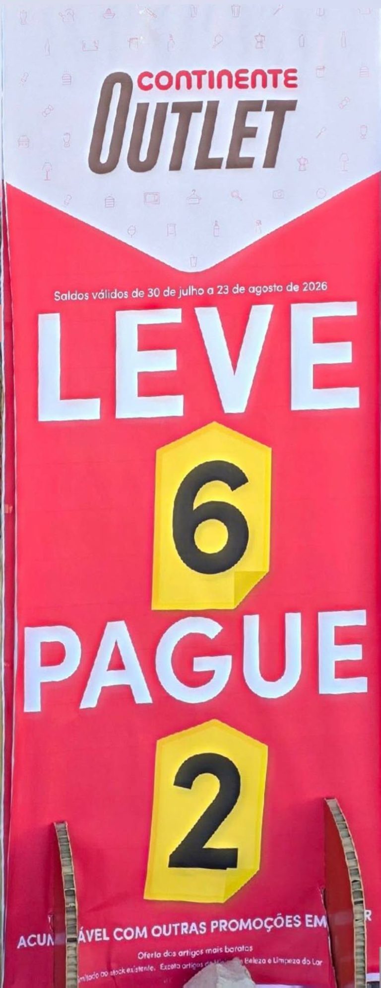 Continente Outlet – Promoções bazar Tudo com Leve 6 Pague 2