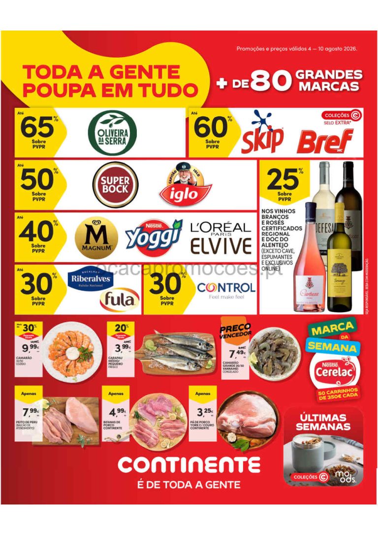 Folheto Continente Madeira – Antevisão Promoções 4 a 10 de agosto