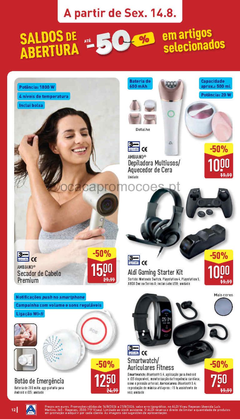 Folheto Aldi Aberturas – Antevisão Promoções Bazar 14 a 21 de agosto