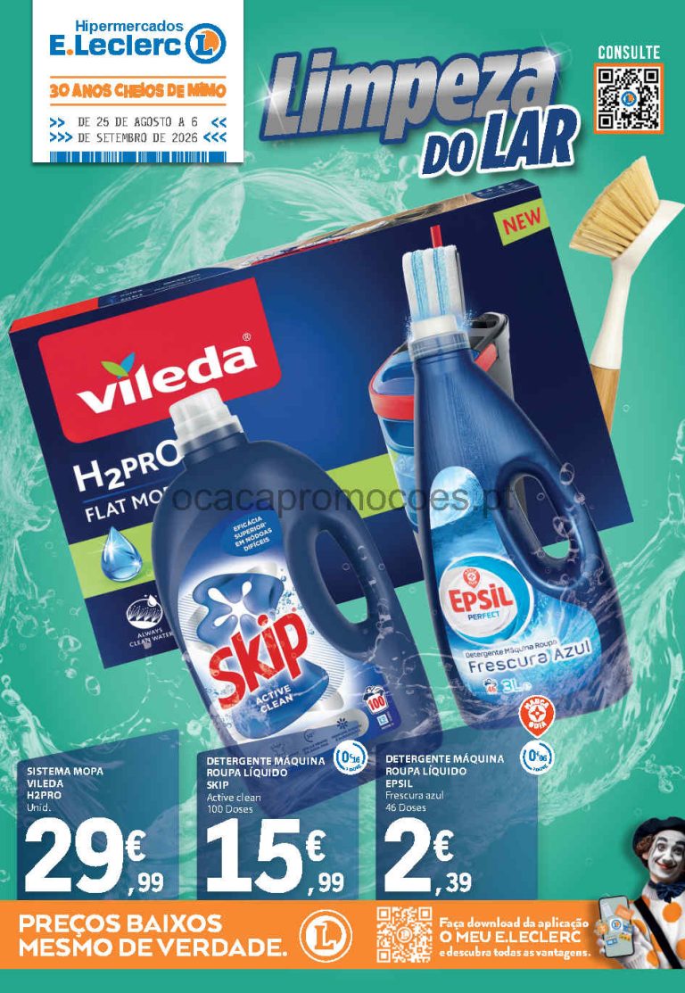 Folheto E Leclerc Limpeza – Antevisão Promoções 25 agosto a 6 setembro