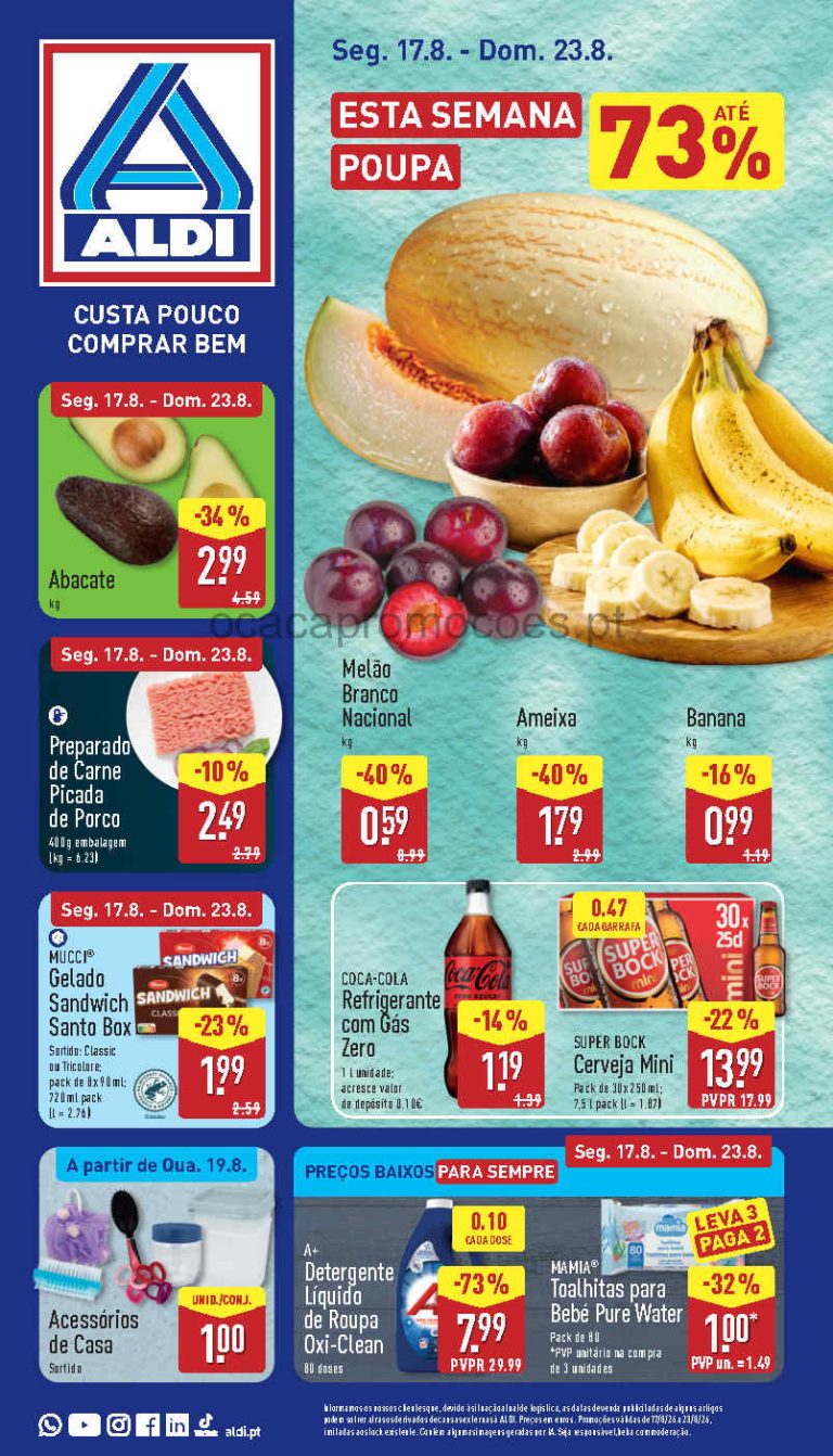 Folheto Aldi – Antevisão Promoções 17 a 23 de agosto