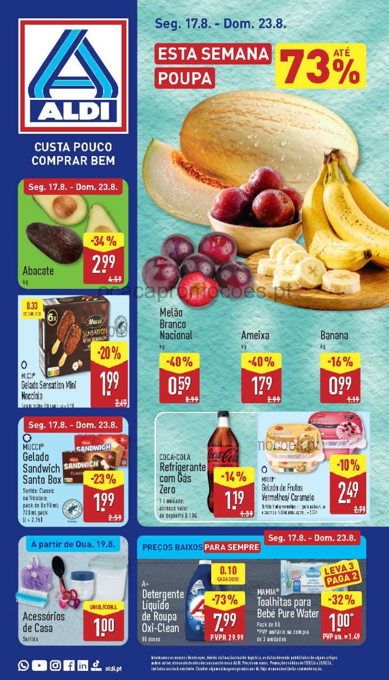 Folheto Aldi – Antevisão Promoções 17 a 23 de agosto