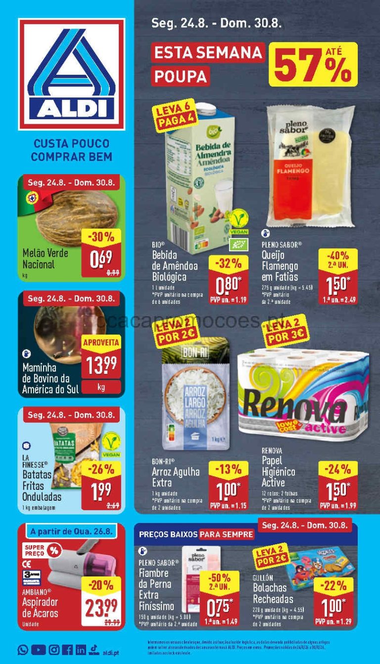 Folheto Aldi – Antevisão Promoções 24 a 30 de agosto